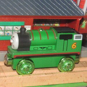 Thomas Wooden Railway Train Engine Track Metallic Percy Celebrating 60 Years